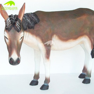 KANOSAUR1650 Outdoor Lifelike Fiberglass Donkey Statue