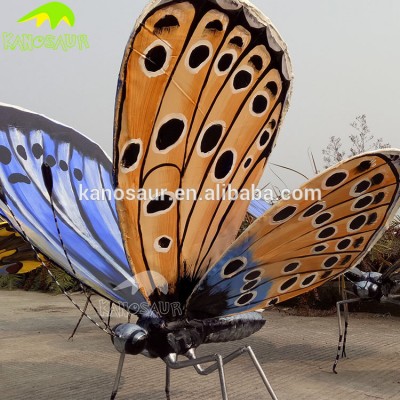 KANOSAUR1498 Garden Decoration Animated Colorful Butterfly Statue