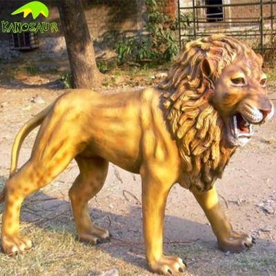 KANOSAUR1332 Theme Playground Lifelike Fiberglass Lion Statue