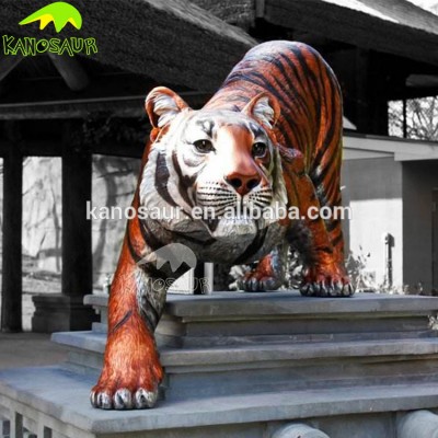 KANOSAUR1597 Theme Park Decorative Artificial Life Size Tiger Animal Statue