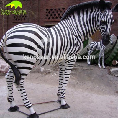 KANOSAUR0316 Park Forest Ornaments Fiberglass Zebra Sculpture Animal Sculpture